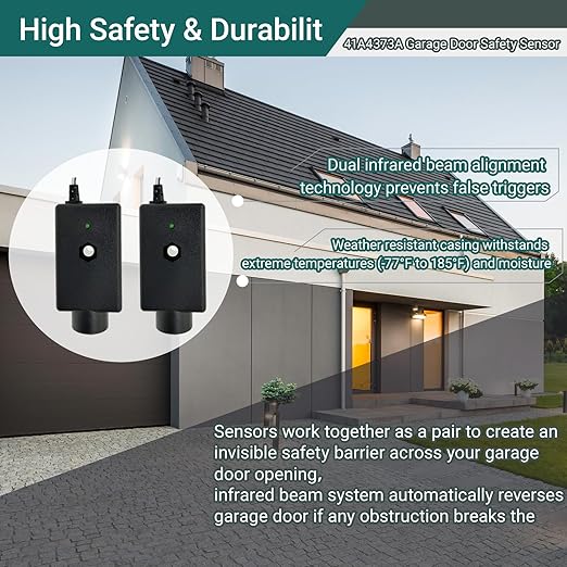 Upgraded 41A4373A Garage Door Safety Sensor Compatible - Image 6
