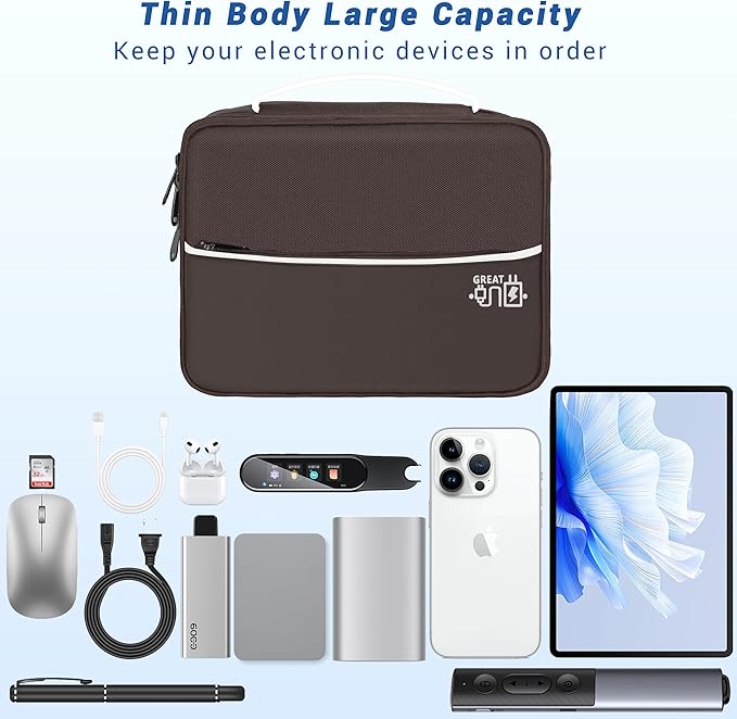 Electronics Organizer, Travel Cord Organizer Pouch, Portable Cable Organizer - Image 2