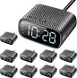 10PCS Alarm Clock with 2 USB-C, 2 USB-A Chargers Power Strip 2 Outlets by Sussex
