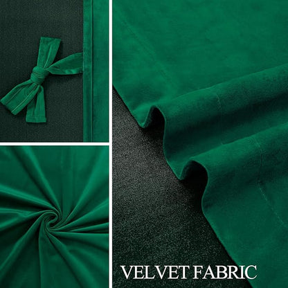 JIUZHEN Green Velvet Curtains 84 inches - Image 5
