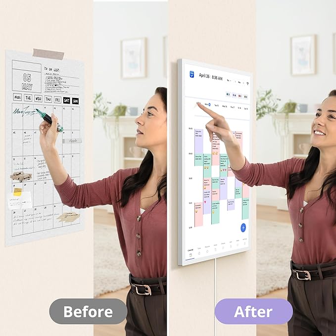Digital Calendar 32 Inch Touch Screen, Electronic Wall & Desk Calendar Chore - Image 6