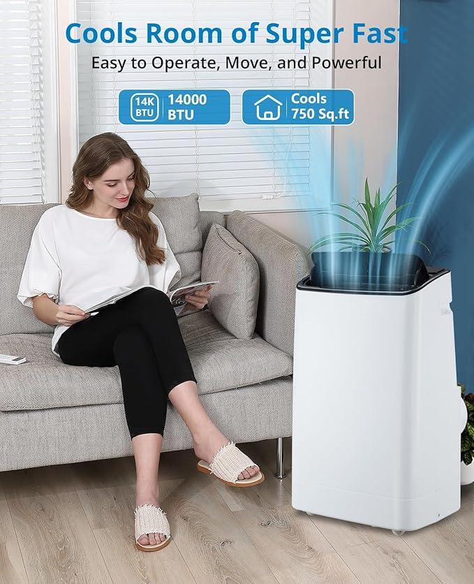 Portable Air Conditioners, 14000 BTU Cooling Capacity - Image 6