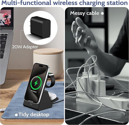 Smtcsl 3-in-1 Wireless Charging Station: Portable 5000mAh Power Bank Charger - Image 5