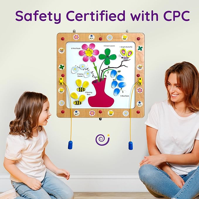 Magnetic Toddler Activity Wall Panel Toy – Interactive Wall Busy Board – - Image 8
