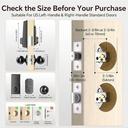 VCHOO Keyless Entry Door Lock Set WiFi Smart App Control Door Lock - Image 8