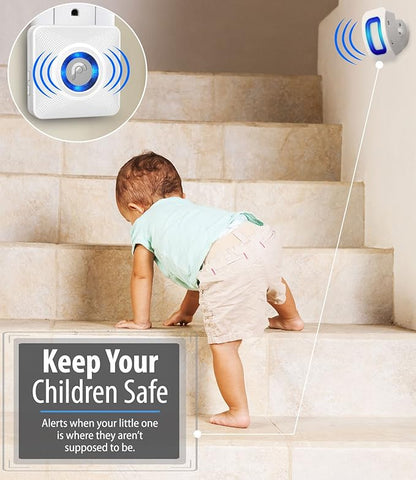 Fosmon WaveLink Door Chime Driveway Alarm Guard Wireless Motion Sensor Motion - Image 8