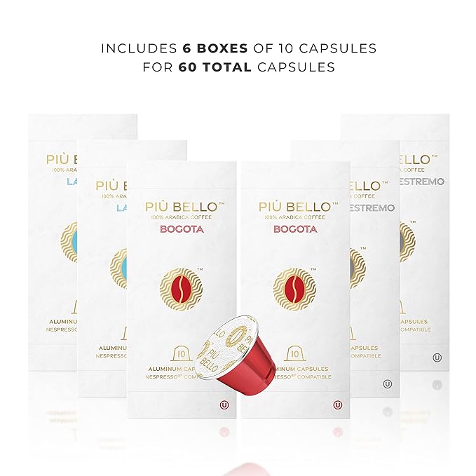 Piu Bello Espresso Coffee Pods for Nespresso Original Machines – Variety Pack – - Image 2