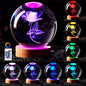 3D Rose Crystal Ball Lamp, 3.15 inch Crystal Ball Night Light by Conalisk