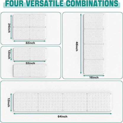 EVERHANGER Metal Pegboard Panels, Heavy Duty Pegboard Wall Organizer, Garage - Image 3