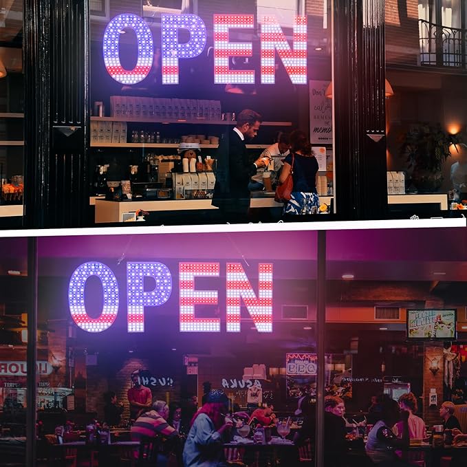 LED Open Signs for Business, Ultra Bright Adjustable Light Up Open Sign Led for - Image 4