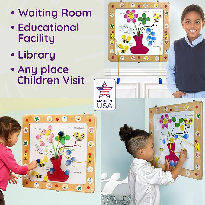 Magnetic Toddler Activity Wall Panel Toy – Interactive Wall Busy Board – - Image 9
