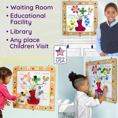 Magnetic Toddler Activity Wall Panel Toy – Interactive Wall Busy Board – - Image 9