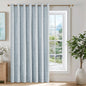 Beauoop Blue Floral Jacquard Blackout Curtains 84 Inches Long by Beauoop