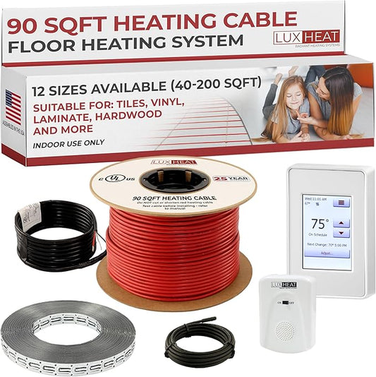 LuxHeat 90sqft Floor Heating Cable Kit - 240v In Floor Heating System by LuxHeat
