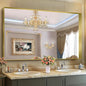 CIRCUMI Gold Bathroom Mirror, Brushed Finish, Tempered Glass, Large Mirror by CIRCUMIMirror