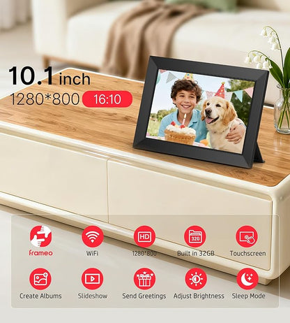 BIGASUO Digital Picture Frame, 10.1" Frameo Digital Frame WiFi - Image 7