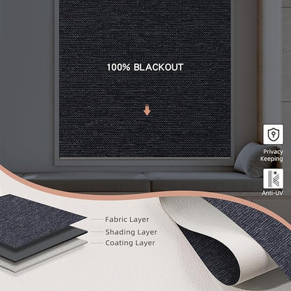 Motorized Roller Shade: 100% Blackout, Electric Blinds, Compatible - Image 3