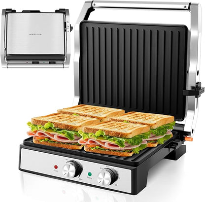 1600W Panini Press, Sandwich Maker by KEINVE