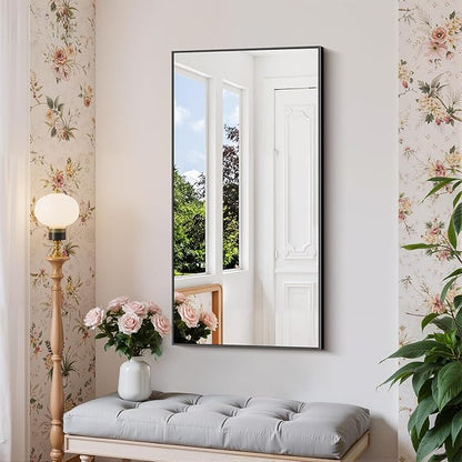 Black Bathroom Mirror for Wall, 20x40 Inch Rectangle Mirror - Image 3