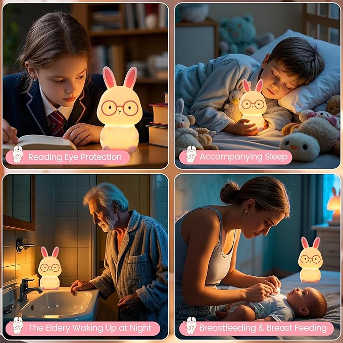 Bunny Lamp for Kids, Rabbit Night Light - Image 6