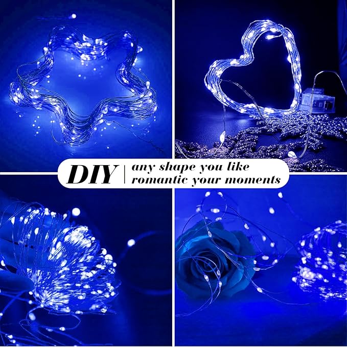 ZGWJ 100 Pack Fairy Lights Battery Operated, 7ft 20 Mini LED Fairy String Lig...