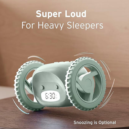 CLOCKY Extra Loud Alarm Clock for Heavy Sleepers on Wheels Rolls Runs Away - Image 3