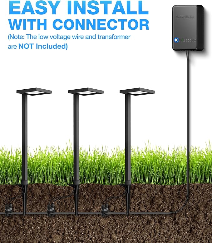 SUNVIE 5W Anti-Glare Low Voltage Pathway Lights Wired 12-24V LED Landscape Path - Image 7