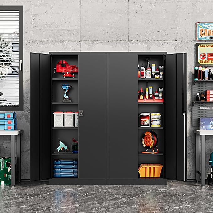 Metal Storage Cabinet-72” Black Tall Steel File Cabinets - Image 2