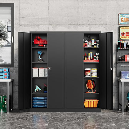 Metal Storage Cabinet-72” Black Tall Steel File Cabinets - Image 2