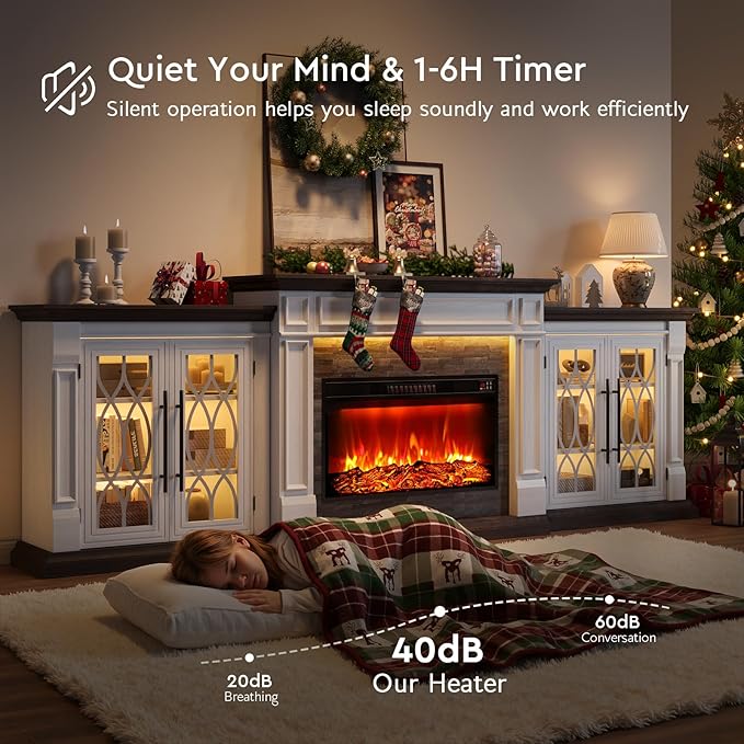 104" LED Fireplace TV Stand - Image 8