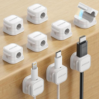 9 Pack Magnetic Cable Clips Cord Holder, Under Desk Cable Management, JOYROOM by JOYROOM