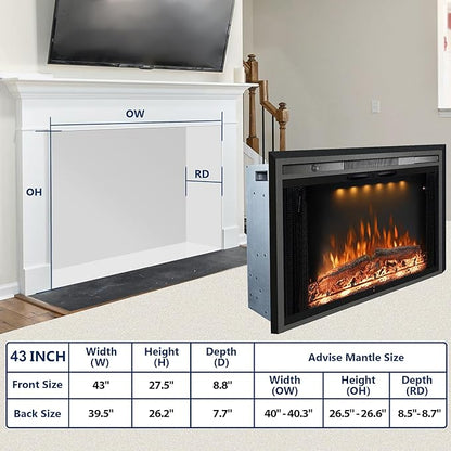 Trim Kit Designed for 43" Electric Fireplace Insert - Image 4