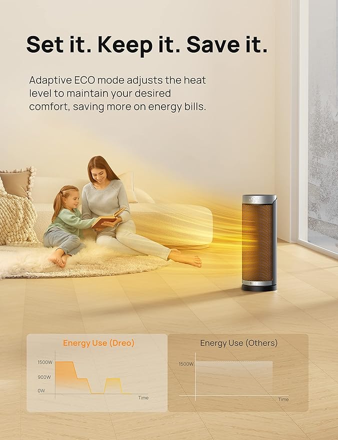 DREO Space Heaters for Indoor Use, Electric Heater - Image 4