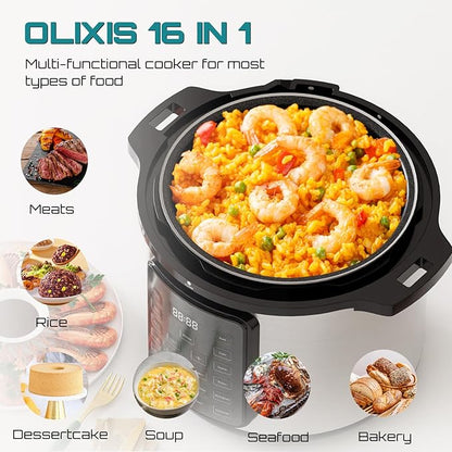 OLIXIS Electric Pressure Cooker 8 Quart Stainless Steel Multi Cooker Electric - Image 5