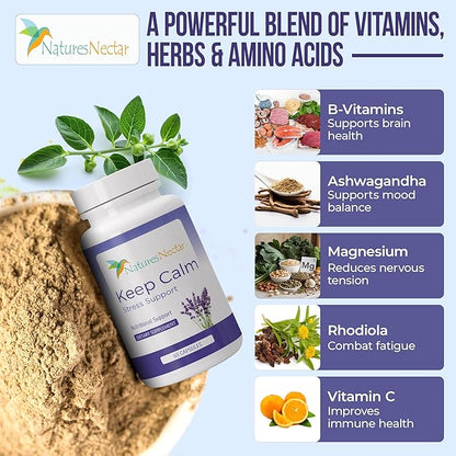 Nature's Nectar Anxiety and Stress Relief Supplements – Keep Calm Capsules - Image 4