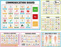 6Pcs Communication Board for Non Verbal Adults Picture Symbol Communication by partygreeting
