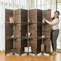 Partition Room Dividers, Folding Wood Privacy Screen by Svimi