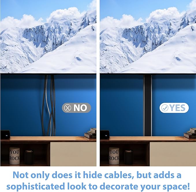 Wire Cover for Wall Mount TV 32in, Wall Cord Cover, X-Large TV Cable Hider Hide - Image 3