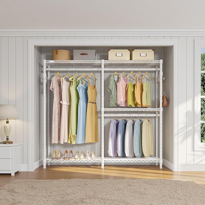 VIPEK V4C Heavy Duty Adjustable Clothing Rack, 57.9" L x 17.3" W x 76.4" H - Image 3