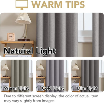 H.VERSAILTEX Linen Curtains 100% Blackout Curtains - Image 4
