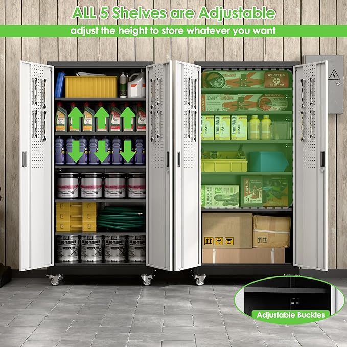 71" H×34" W×18" D Garage Storage Cabinet - Image 5