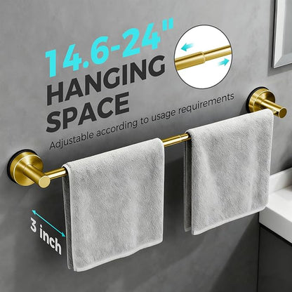 Adjustable Suction Cup Towel Bar - Image 2
