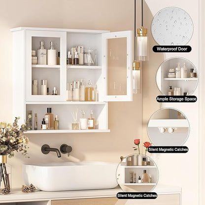 Modern Hanging Bathroom Cabinet, Sturdy Wooden Medicine Cabinet - Image 3