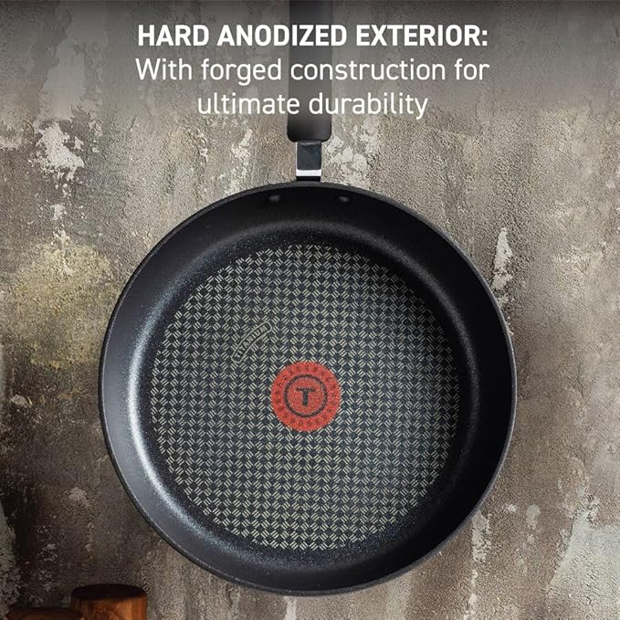 T-fal Ultimate Hard Anodized Nonstick Fry Pan Set 2 Piece, 12 Inch, Oven - Image 2