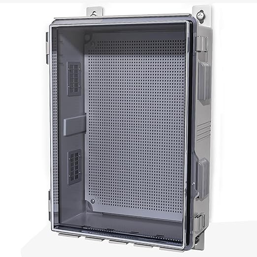 ABS Electrical Junction Box, Ventilated Design, Cable Grommets, IP65 Waterproof by ANIMACYN