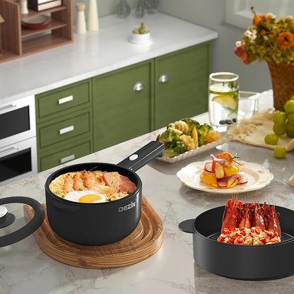 Dezin Electric Cooker, 2L Non-Stick Sauté Pan, Rapid Noodles Cooker, Mini Pot - Image 5