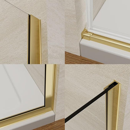 Pivot Swing Shower Door, Adjustable Width 58.9-60" W x 74" H Semi-Frameless - Image 8