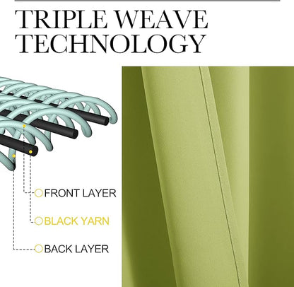 NICETOWN Blackout Curtains for RV Windows, Fresh Green, 2 Panels, Room - Image 3