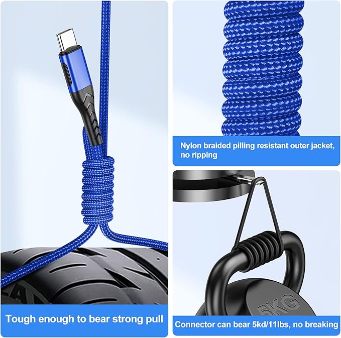 Durcord USB C Fast Charging Cable, Upgraded 2Pack 6ft USB C Charger - Image 3