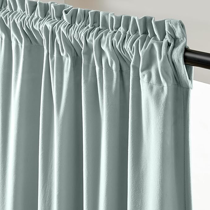 Lazzzy Velvet Blackout Curtains Thermal Insulated Room Window Drapes Super Soft - Image 2